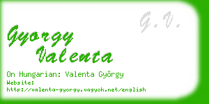 gyorgy valenta business card